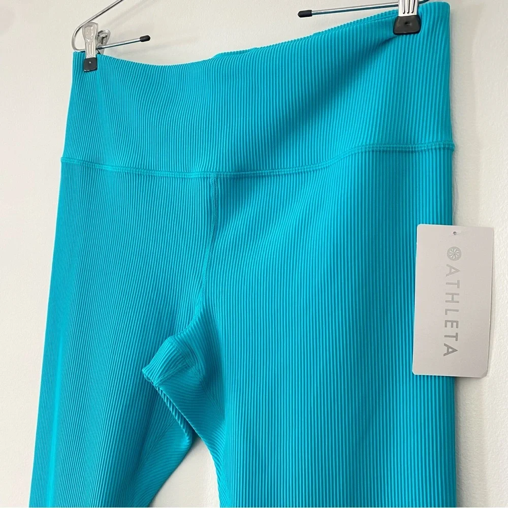 Athleta Elation Ultra High Rise Rib Legging Bora Bora/Aqua size xl - Picture 9 of 12